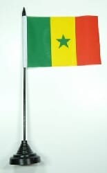 Senegal Tisch-Fahne mit Fuss | 10 x 15 cm - Bild 1