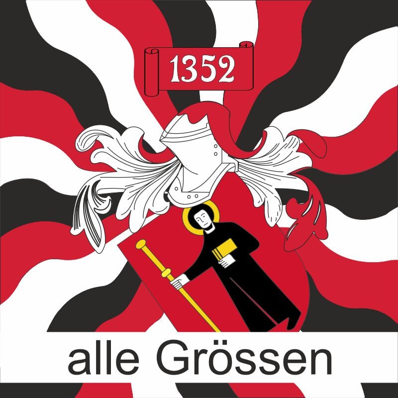 Fahne geflammt Glarus | 30 x 30 cm und Gr&ouml;sser - Bild 1