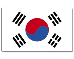 S&uuml;dkorea Hissfahne gedruckt im Querformat | 90 x 150 cm - Bild 1