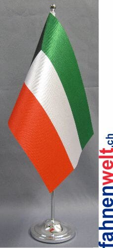 Kuwait Tisch-Fahne DeLuxe ohne St&auml;nder | 15.5 x 24 cm - Bild 1