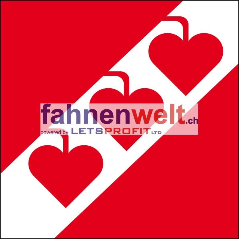 Fahne Gemeinde 2720 Tramelan (BE) | 30 x 30 cm und Gr&ouml;sser - Bild 1