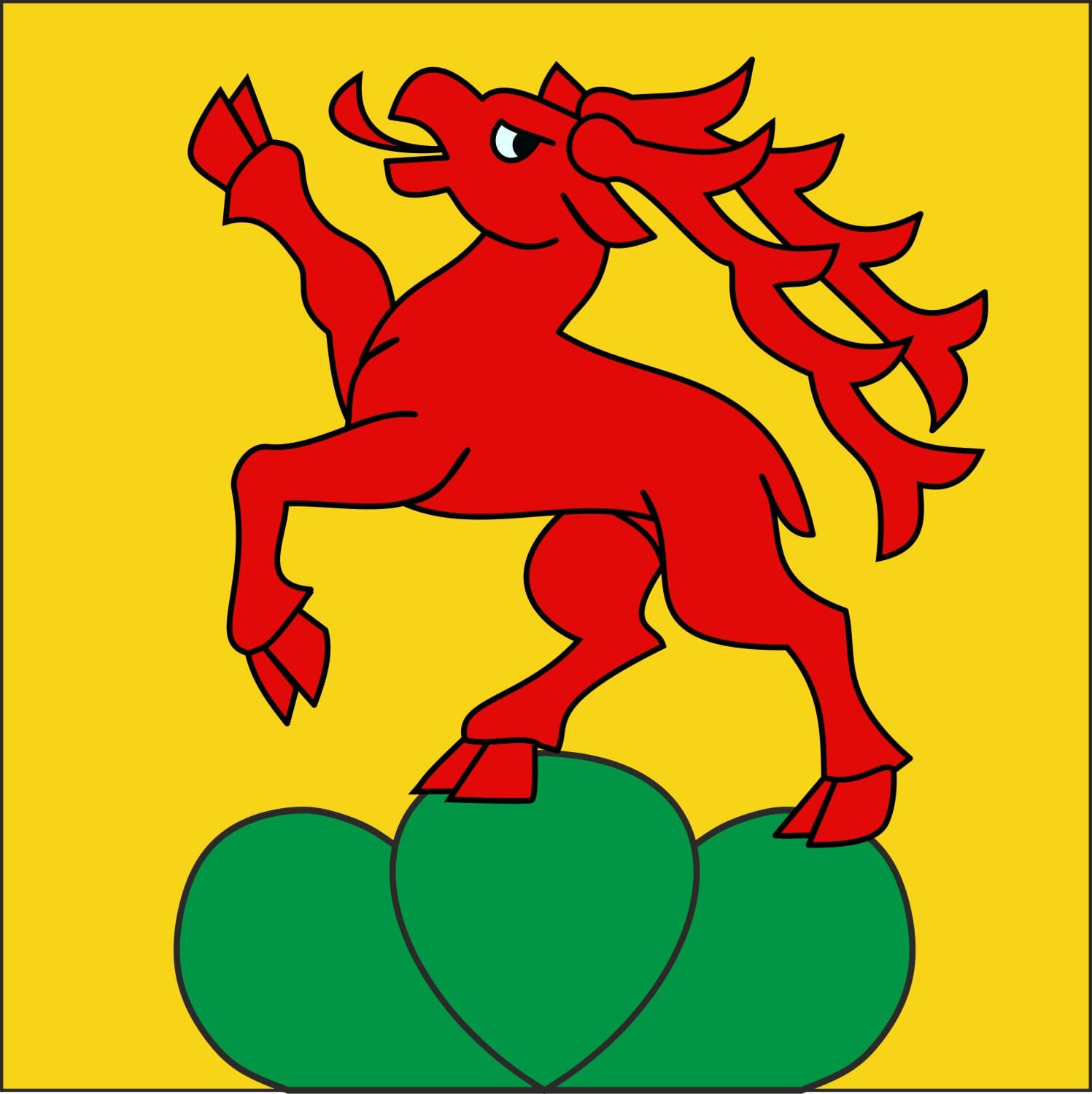 Fahne Gemeinde 3634 Thierachern (BE) | 30 x 30 cm und Gr&ouml;sser - Bild 1