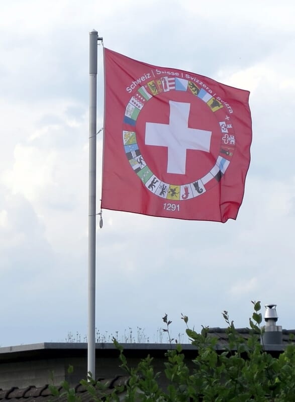 Fahne Schweiz mit Kantonen in Ring | 200 x 200 cm - Bild 4