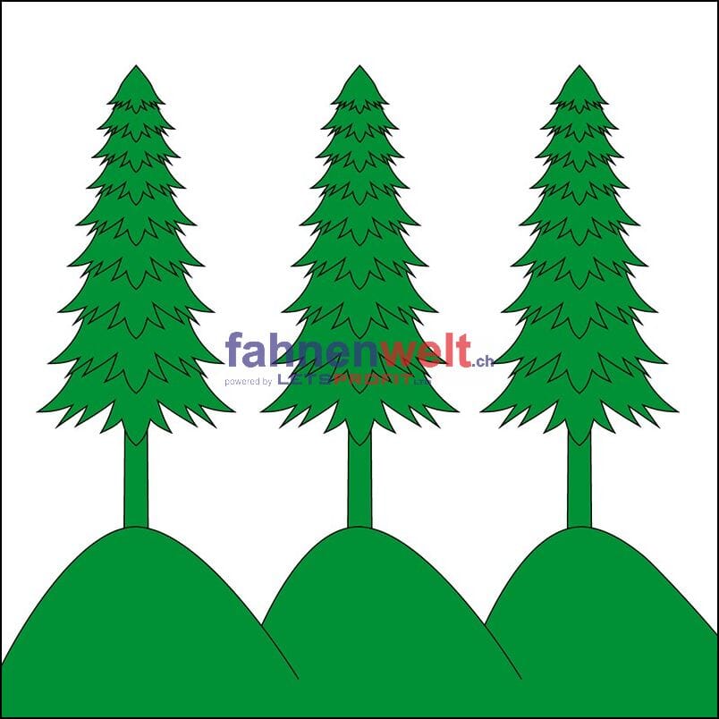 Fahne Gemeinde 2314 La Sagnes (NE) | 30 x 30 cm und Gr&ouml;sser - Bild 1