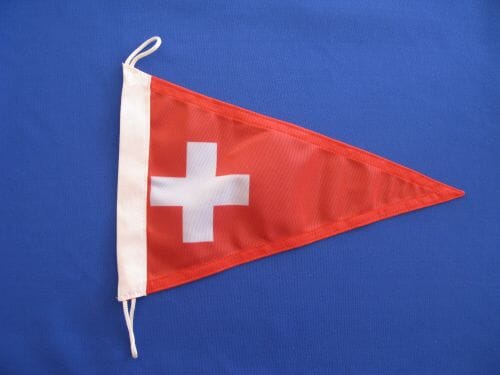 Schweizer CH Wimpel mit Schweizerkreuz | 20 x 30 cm - Bild 1