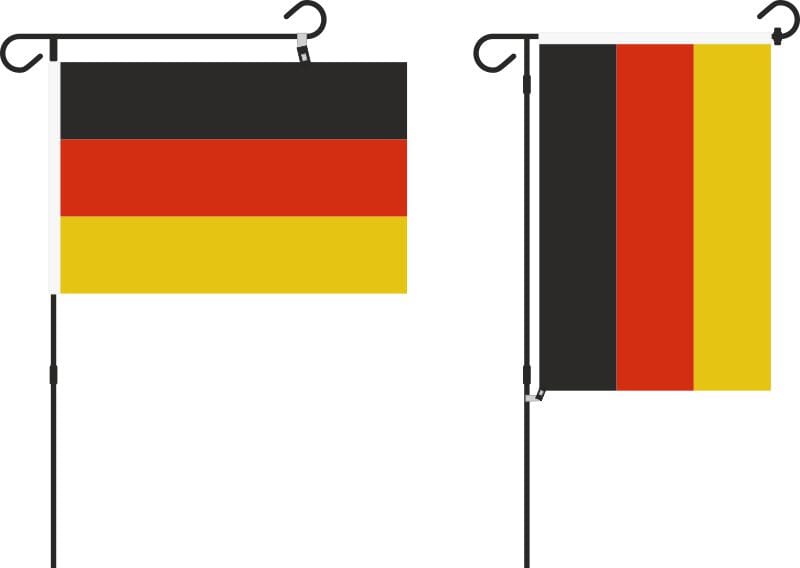 L&auml;nderfahne 30 x 45 cm &ndash; Garten & Eingang, Hoch- oder Querformat - Bild 1