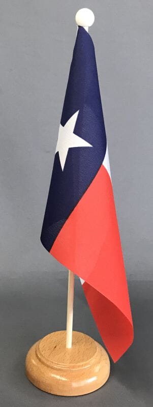 Texas Tisch-Fahne aus Stoff mit Holzsockel | 22.5 x 15 cm - Bild 1