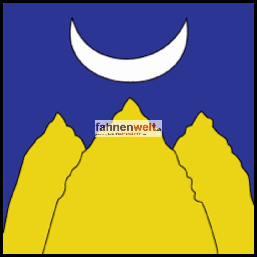 Fahne Gemeinde 2912 Roche-d'Or Ehemalige Gemeinde (JU) | 30 x 30 cm und Gr&ouml;sser - Bild 1