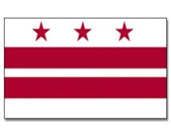 District of Columbia gedruckt im Querformat | 90 x 150 cm - Bild 1