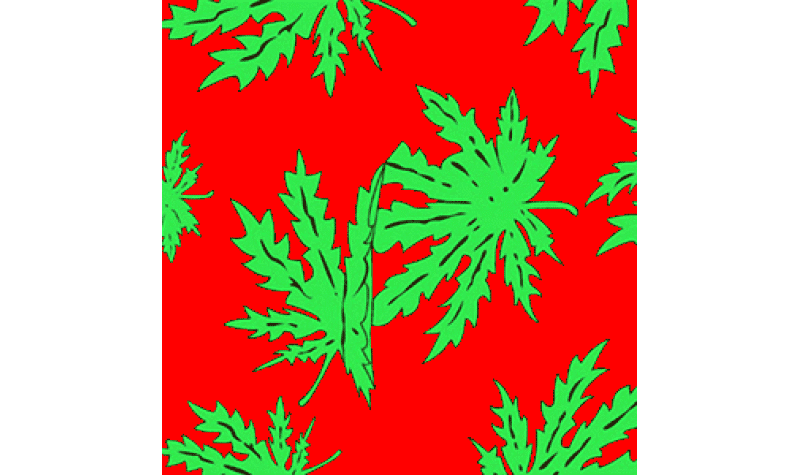 Bandana Bl&auml;tter / Leaf | ca. 54 x 54 cm - Bild 1