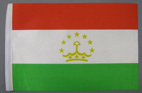 Tadschikistan Tisch-Fahne DeLuxe ohne St&auml;nder | 15.5 x 24 cm - Bild 2