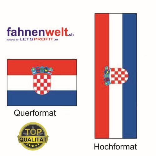 Kroatien Fahne aus Multi-Flag im Hoch- und Querformat | diverse Gr&ouml;ssen - Bild 1