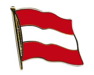 Flaggen Pin &Ouml;sterreich geschwungen | ca. 20 mm - Bild 1