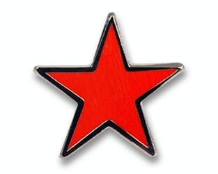 Sternen Pin rot | ca. 15 mm - Bild 1