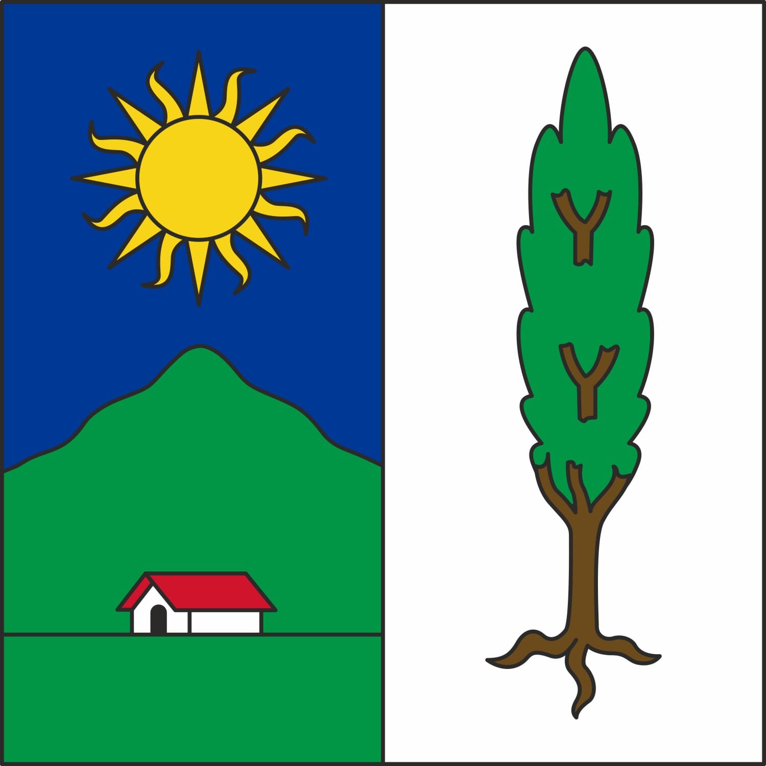 Fahne Gemeinde 6512 Giubiasco (TI) | 30 x 30 cm und Gr&ouml;sser - Bild 1