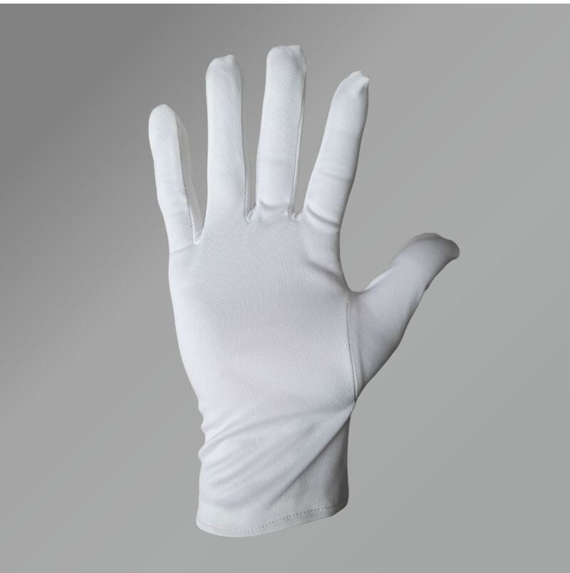 Weisse Mikrofaser-Handschuhe &ndash; Gr&ouml;sse S&ndash;XL, atmungsaktiv - Bild 1