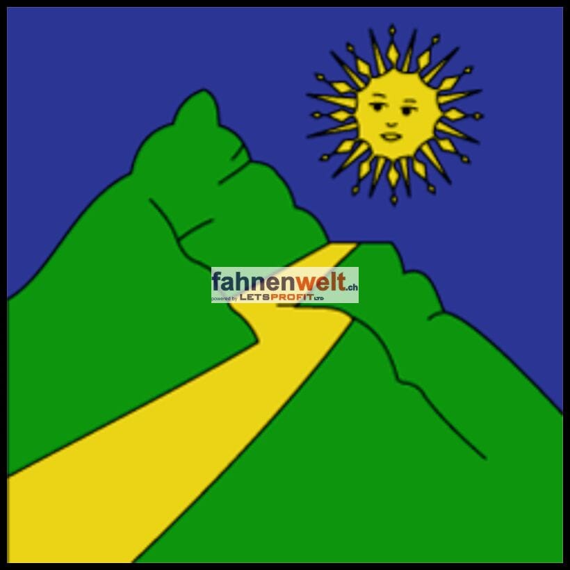 Fahne Gemeinde 3956 Feschel Ehemalige Gemeinde (VS) | 30 x 30 cm und Gr&ouml;sser - Bild 1