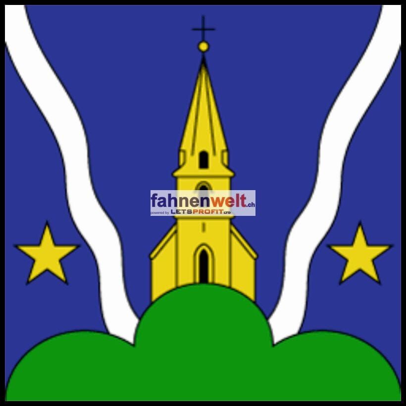 Fahne Gemeinde 1820 Les Planches Ehemalige Gemeinde (VD) | 30 x 30 cm und Gr&ouml;sser - Bild 1