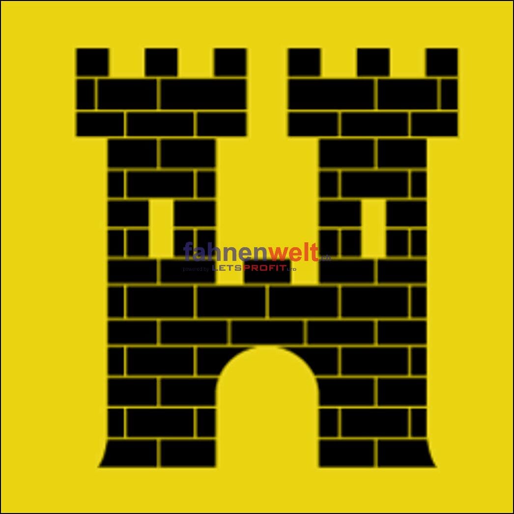 Fahne Gemeinde 8552 Wellhausen Ehemalige Gemeinde (TG) | 30 x 30 cm und Gr&ouml;sser - Bild 1