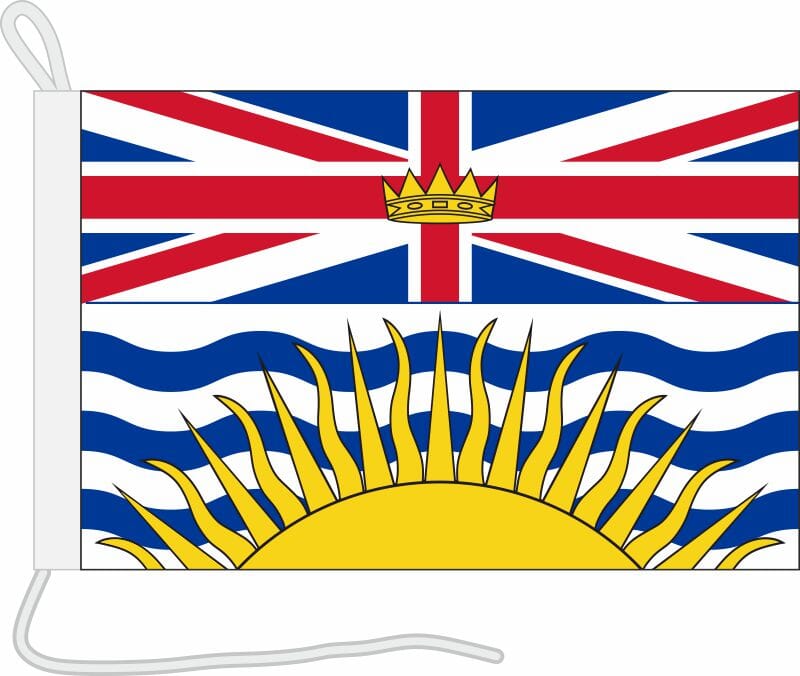 British Colombia / Britisch Kolumbien Bootsfahne | 30 x 45 cm - Bild 1