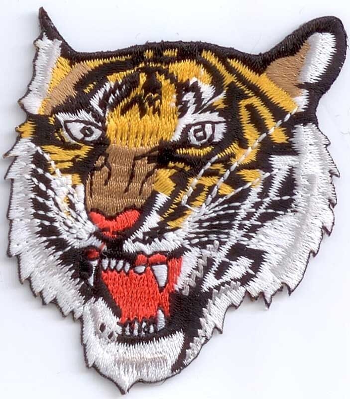 Patch Sticker zum aufb&uuml;geln Tiger 3 | 6 x 7 cm / 7.5 x 8.5 cm - Bild 1