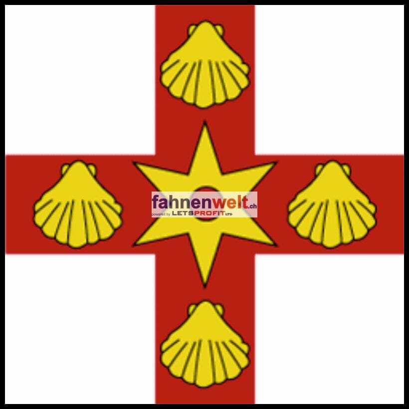 Fahne Gemeinde 1376 Goumoens-le-Jux Ehemalige Gemeinde (VD) | 30 x 30 cm und Gr&ouml;sser - Bild 1