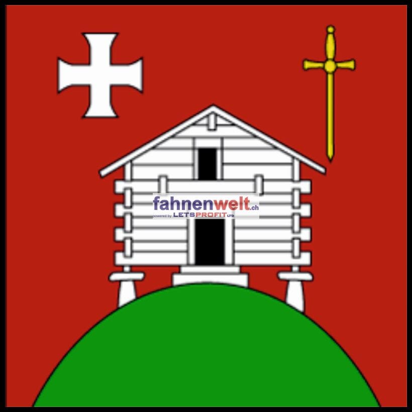 Fahne Gemeinde 3981 Geschinen Ehemalige Gemeinde (VS) | 30 x 30 cm und Gr&ouml;sser - Bild 1