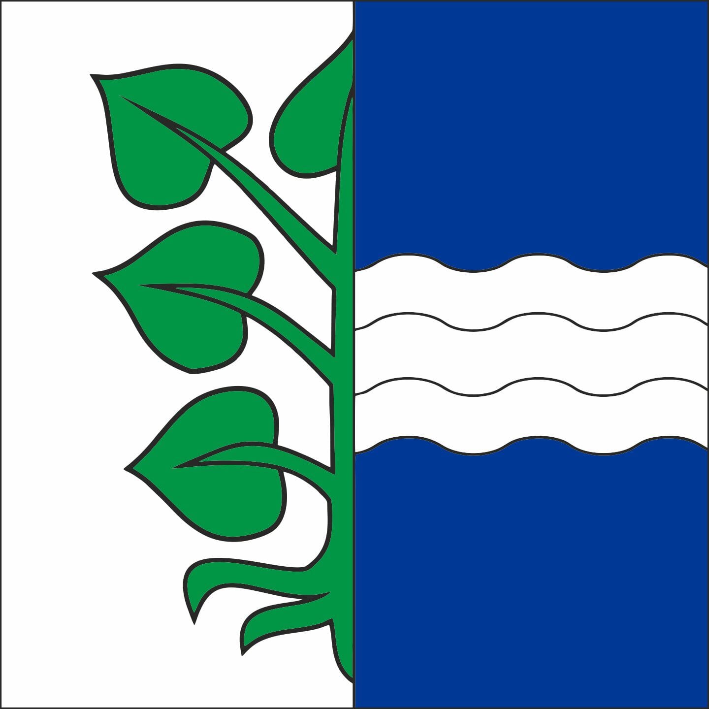 Fahne Gemeinde 3179 Kriechenwil (BE) | 30 x 30 cm und Gr&ouml;sser - Bild 1
