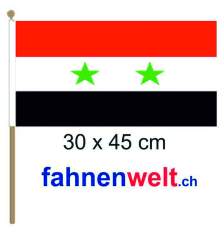 Syrien Fahne / Flagge am Stab | 30 x 45 cm - Bild 1