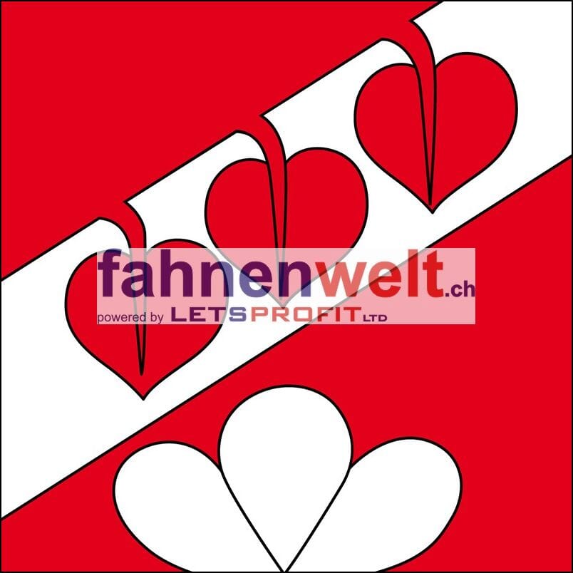 Fahne Gemeinde 2723 Mont-Tramelan (BE) | 30 x 30 cm und Gr&ouml;sser - Bild 1