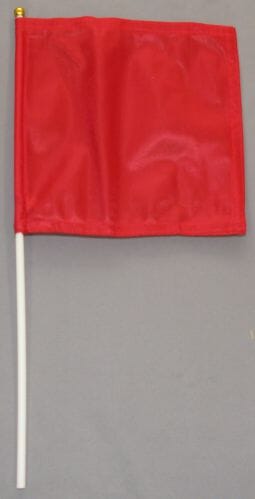 Rote Fahne am Stab Pack &agrave; 5 oder 15 St&uuml;ck | 20 x 20 cm | Stoff - Bild 1