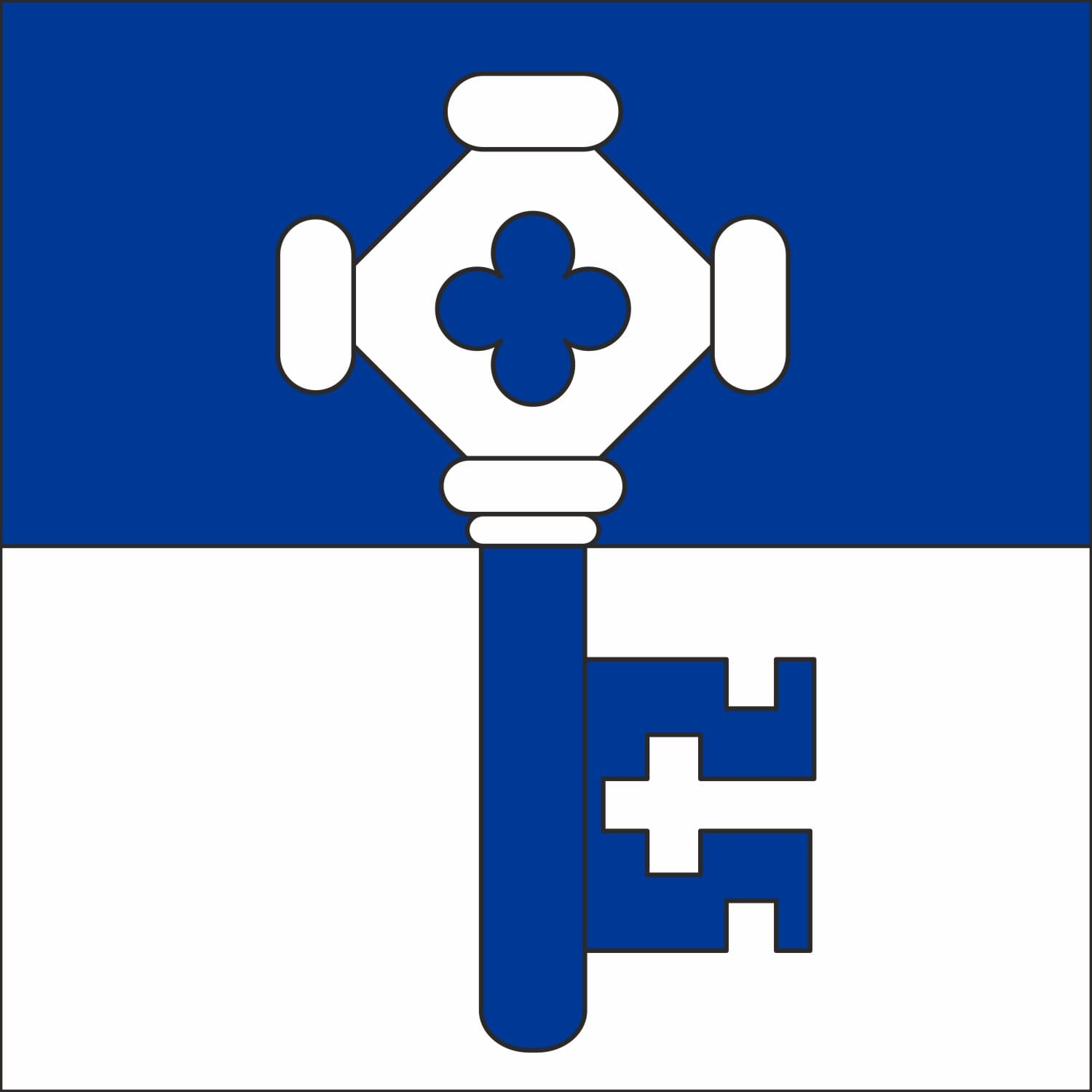Fahne Gemeinde 3374 Wangenried (BE) | 30 x 30 cm und Gr&ouml;sser - Bild 1