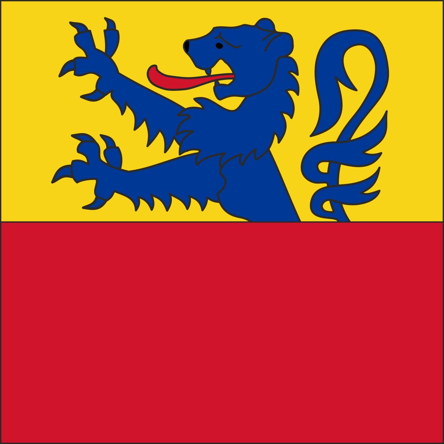 Fahne Gemeinde 1762 Givisiez (FR) | 30 x 30 cm und Gr&ouml;sser - Bild 1
