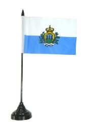 San Marino Tisch-Fahne mit Fuss | 10 x 15 cm - Bild 1
