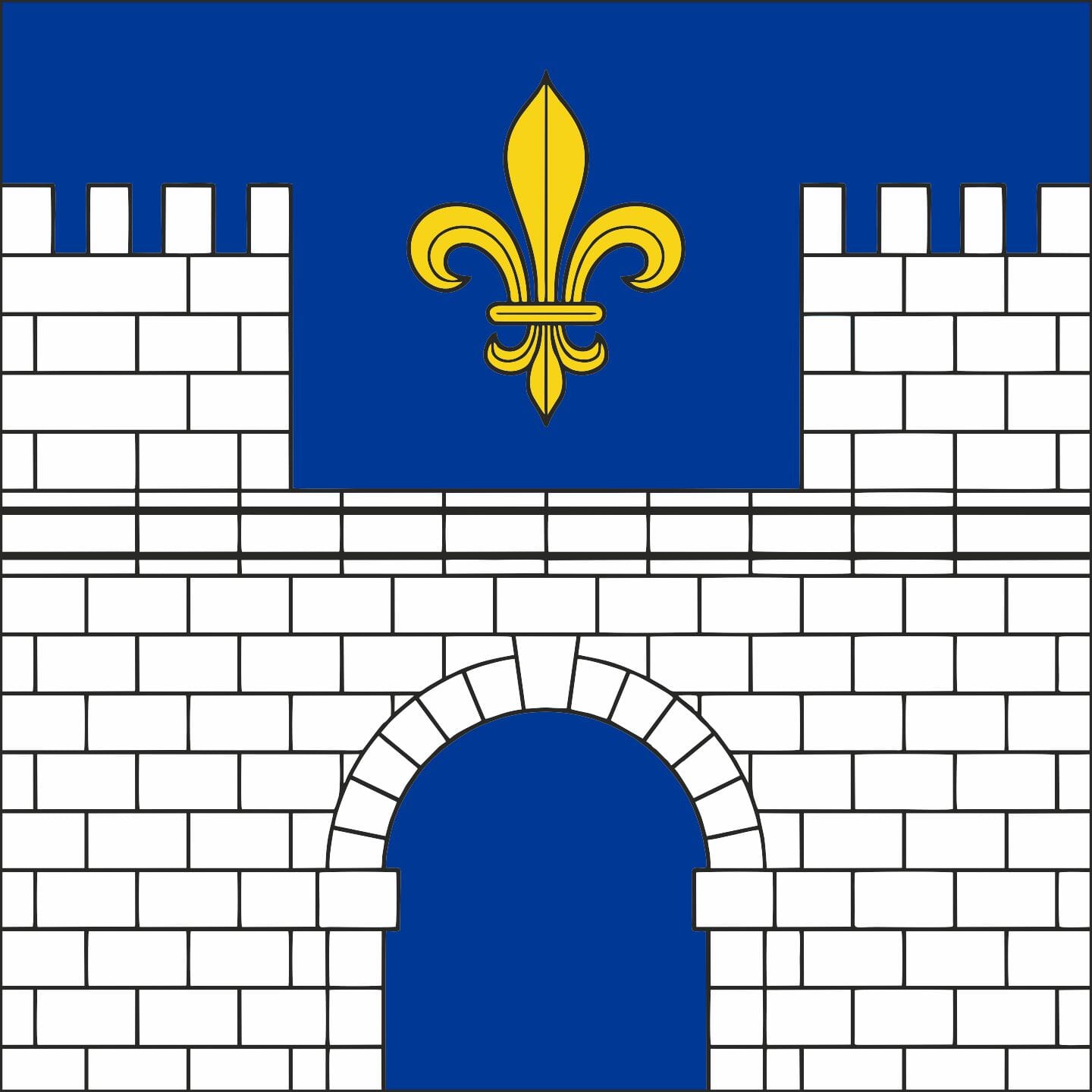 Fahne Gemeinde 1288 Aire-la-Ville (GE) | 30 x 30 cm und Gr&ouml;sser - Bild 1