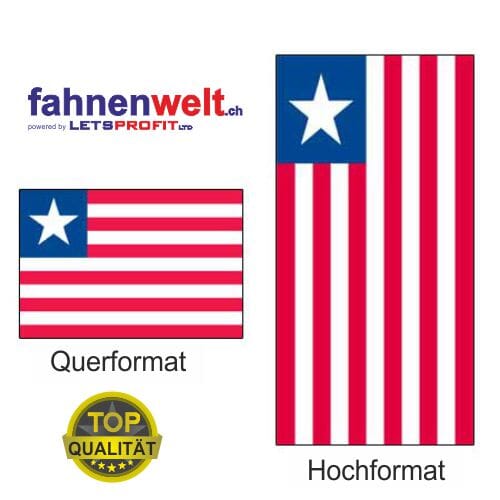 Liberia Fahne aus Multi-Flag im Hoch- und Querformat | diverse Gr&ouml;ssen - Bild 1