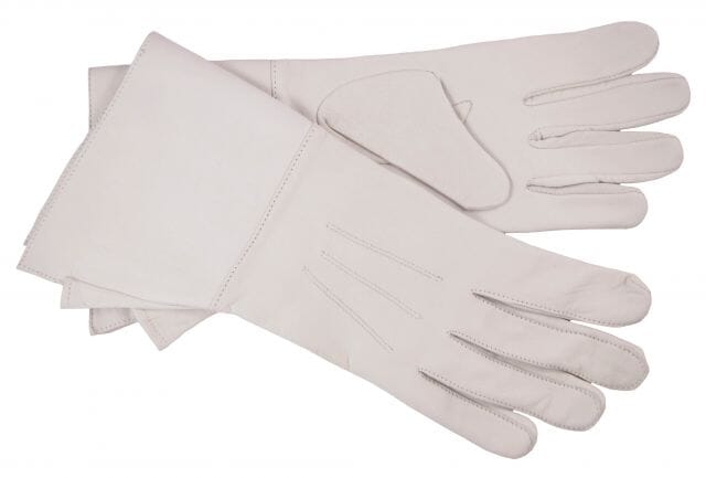 Stulpenhandschuhe aus hellem Ziegenleder - Bild 1