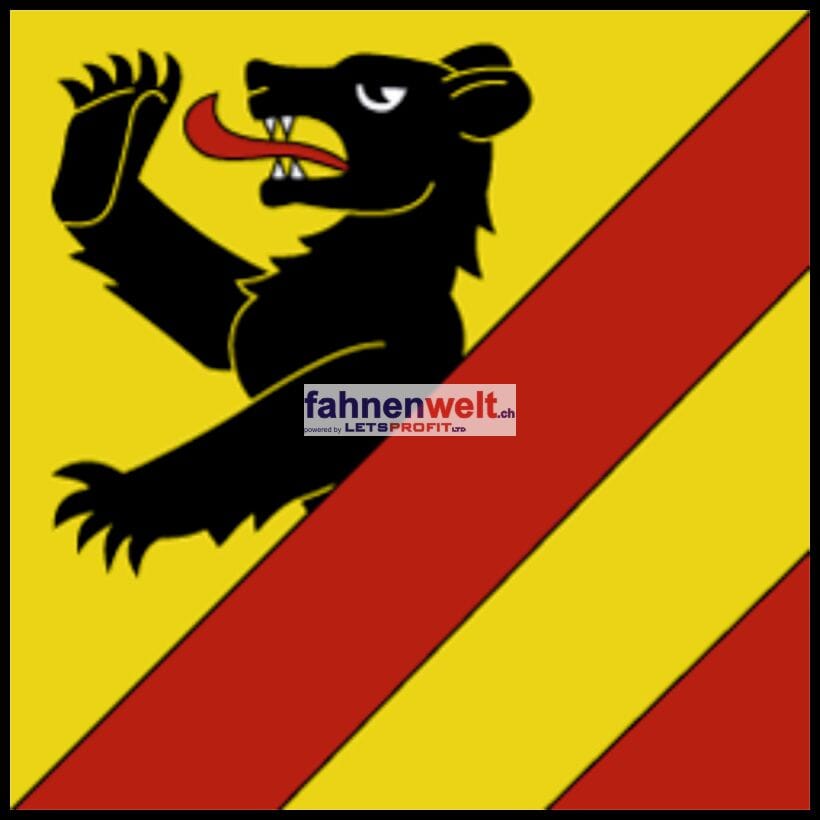 Fahne Gemeinde 1670 Bionnens Ehemalige Gemeinde (FR) | 30 x 30 cm und Gr&ouml;sser - Bild 1