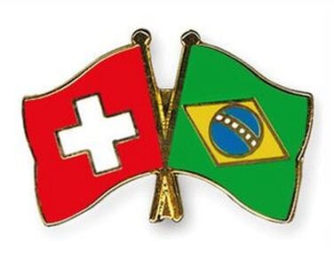 Freundschaftspin Schweiz-Brasilien | Gr&ouml;sse ca. 22mm - Bild 1