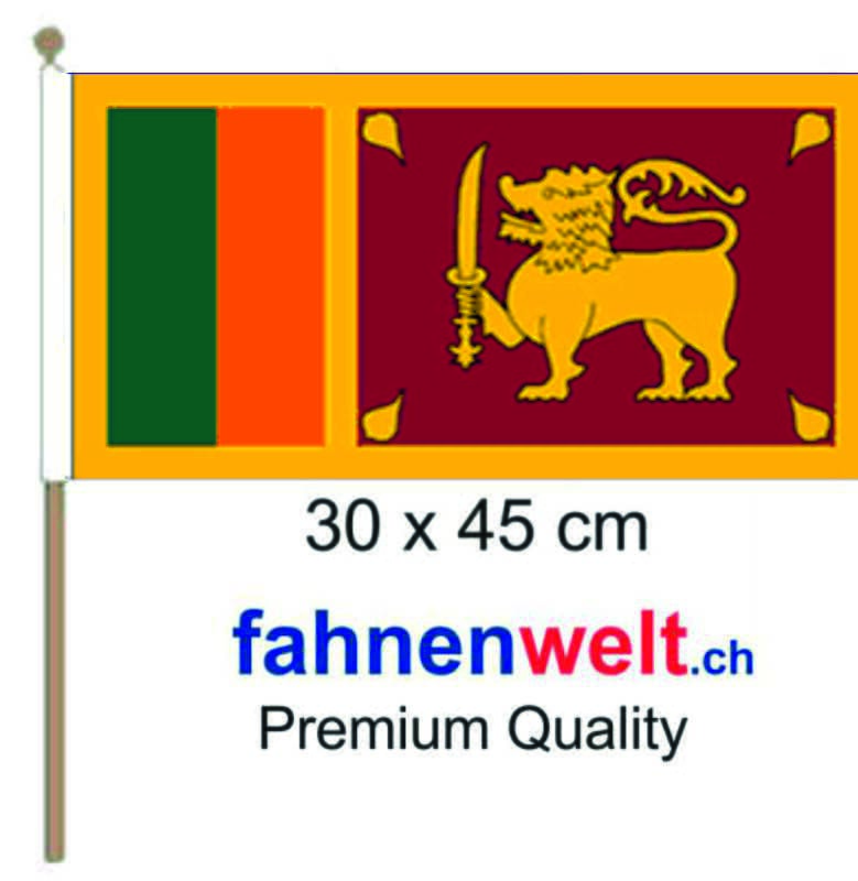 Sri Lanka Fahne / Flagge am Stab | 30 x 45 cm - Bild 1