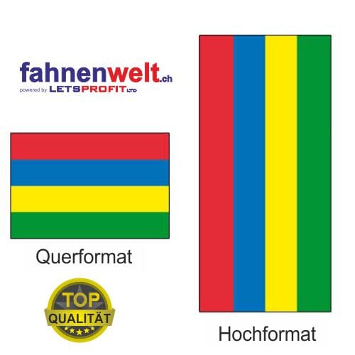 Mauritius Fahne aus Multi-Flag im Hoch- und Querformat | diverse Gr&ouml;ssen - Bild 1