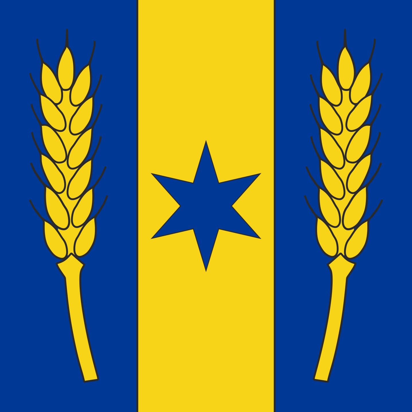Fahne Gemeinde 7064 Tschiertschen Ehemalige Gemeinde (GR) | 30 x 30 cm und Gr&ouml;sser - Bild 1