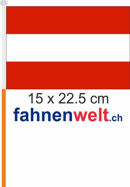 &Ouml;sterreich / Austria Fahne Flagge am Stab Pack &agrave; 4 St&uuml;ck | 15 x 22.5 cm - Bild 1
