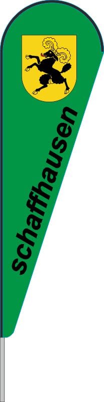 Beach-Flag Kanton Schaffhausen in Dropfenform | 224 x 70 cm - Bild 1