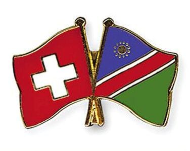 Freundschaftspin Schweiz-Namibia | Gr&ouml;sse ca. 22mm - Bild 1