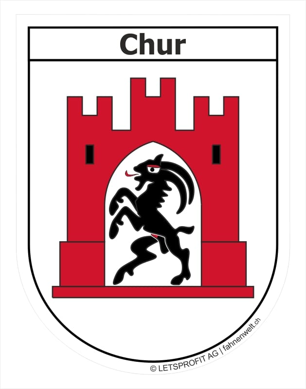 Kleber Wappen Chur 6.5 x 8.5 cm - Bild 1
