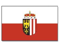 Ober&ouml;sterreich mit Wappen Hissfahne gedr. Quer | 90 x 150 cm - Bild 1