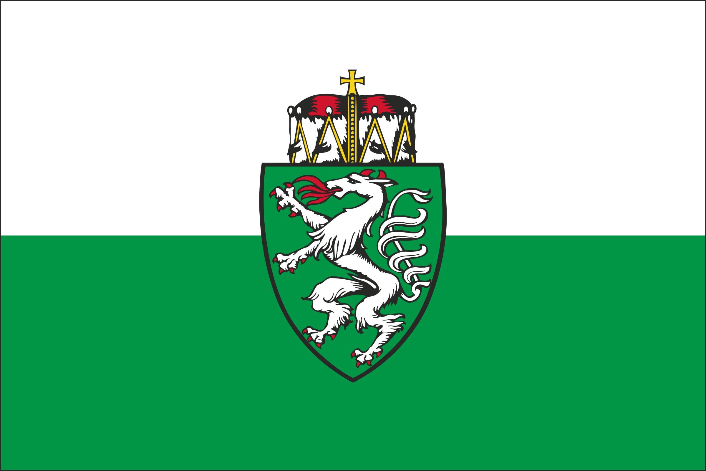 Steiermark mit Wappen Fahne / Flagge am Stab | 30 x 45 cm - Bild 1