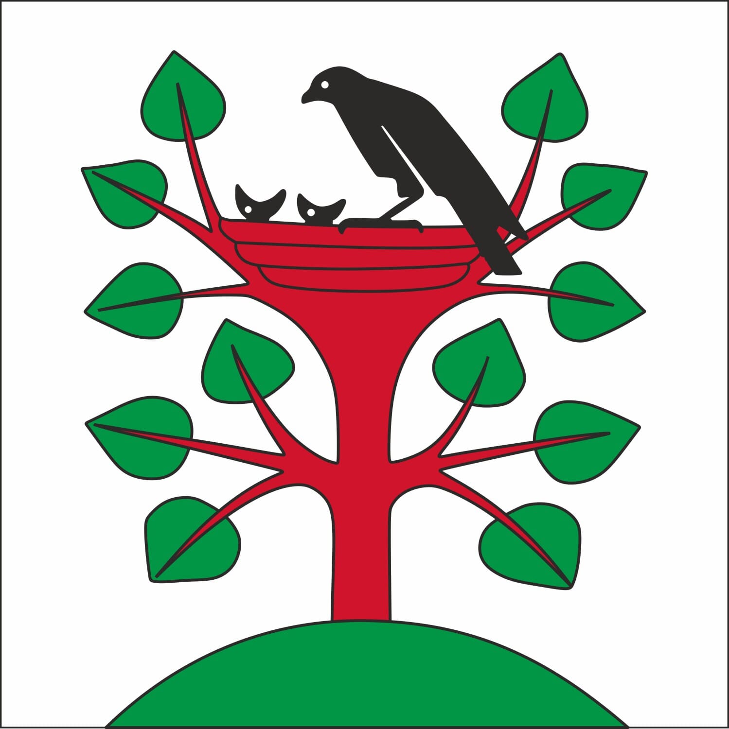 Fahne Gemeinde 9320 Arbon neue Version (TG) | 30 x 30 cm und Gr&ouml;sser - Bild 1