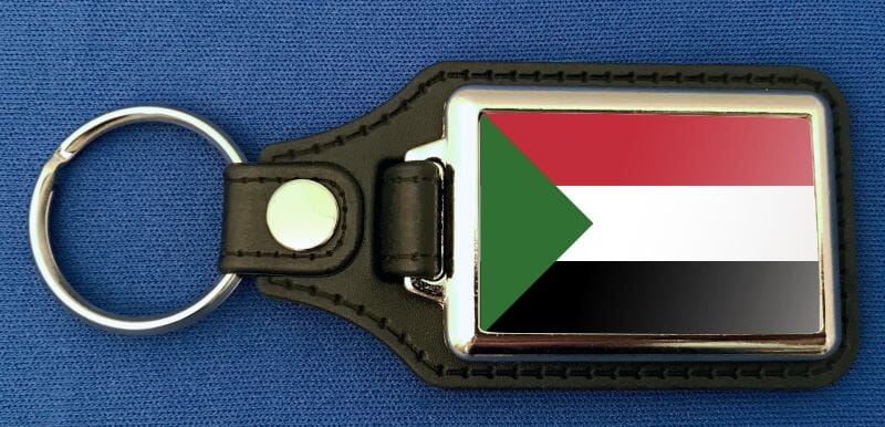 Sudan Schl&uuml;sselanh&auml;nger aus Metall und Kunstleder | ca. 95 X 37 mm - Bild 1
